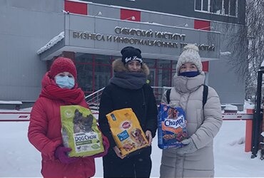 Омские студенты устроили челлендж «Снежный КОрМ»
